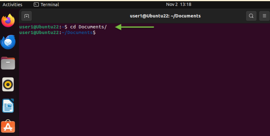A screenshot of the Linux Ubuntu 18 Terminal window.
