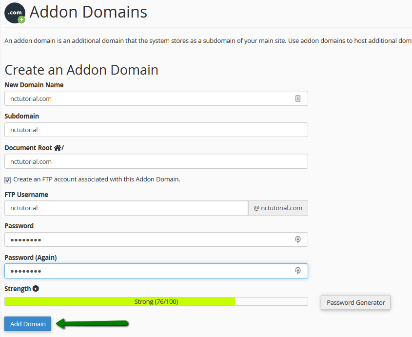 How to set up a cPanel addon domain | Gotmyhost