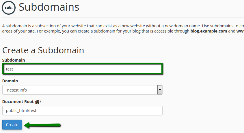 How to add subdomain in Cpanel | Gotmyhost