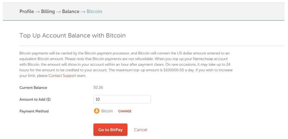How Do I Add Funds To My Namecheap Account Using Bitcoin Bitcoin Cash - 