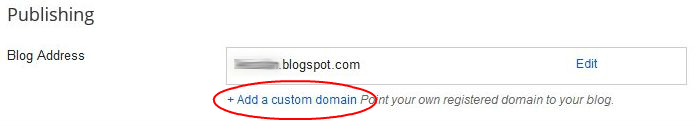 setting up custom domain in blogger/blogspot step 2