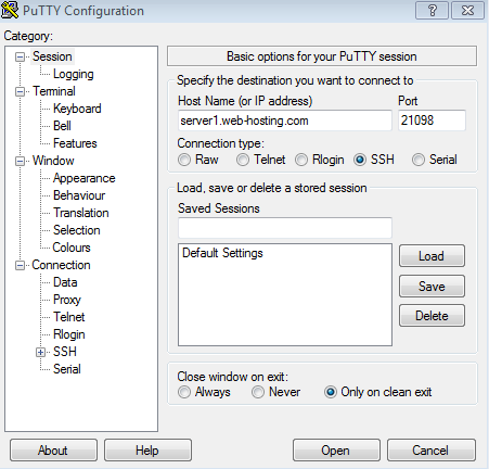 SSH Connection To NameCheap Hosting