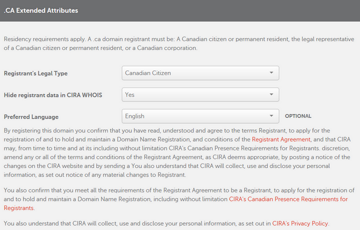 WHOIS Lookup for Canadian Domains