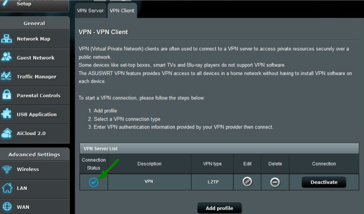 asus rt n12 vpn pass through enable/disable for pptp l2tp and ipsec