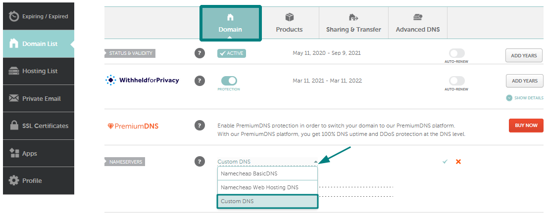 Namecheap Domain