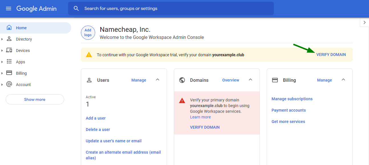 Access your Google Workspace domain settings - Google Workspace Admin Help