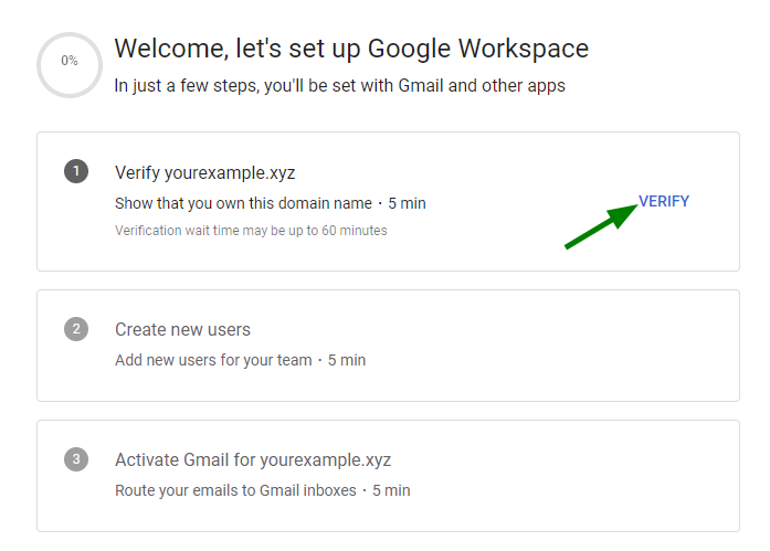 google workspace domain registered