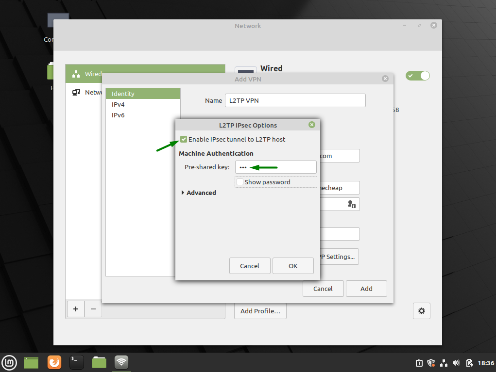 Сбой подключения vpn linux mint