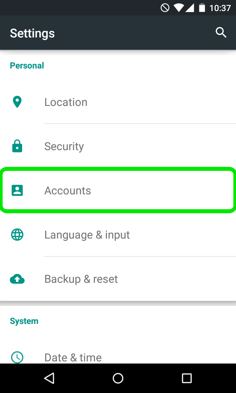 email settings for gmail on android