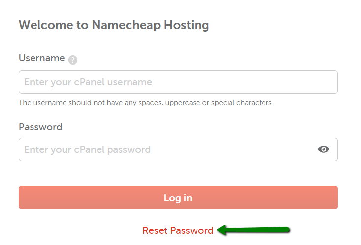 How Can I Reset My Cpanel Password Hosting Namecheap Com