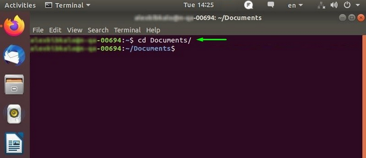 A screenshot of the Linux Ubuntu 18 Terminal window.