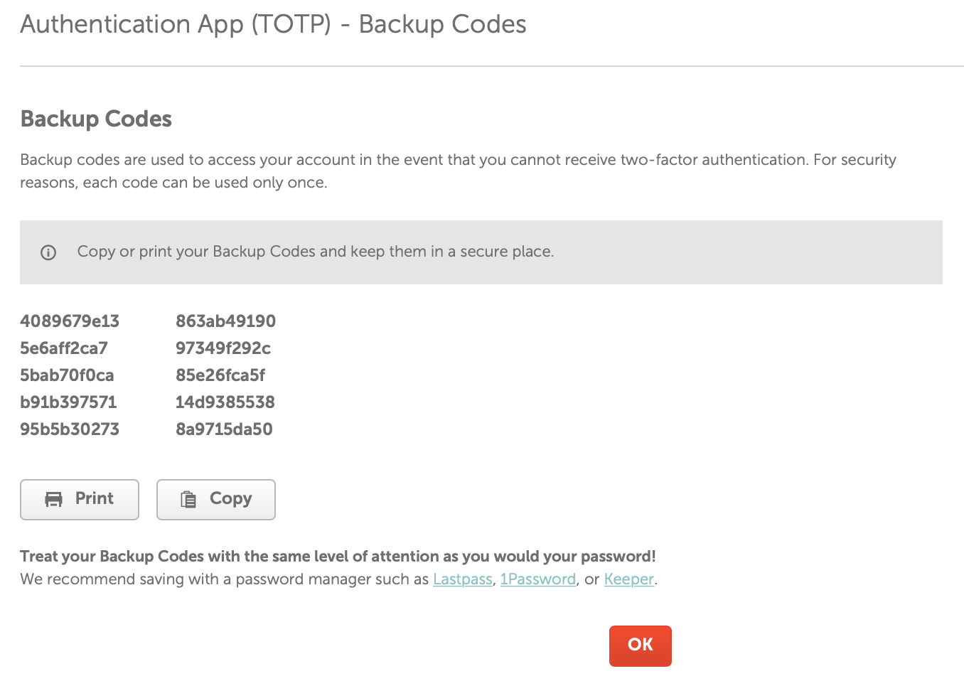 google two factor authentication backup codes