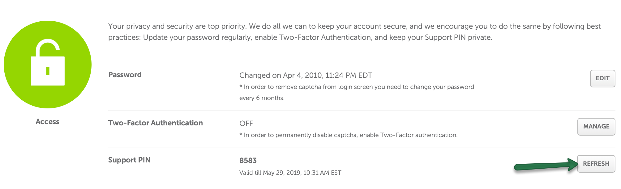 Password change successfully