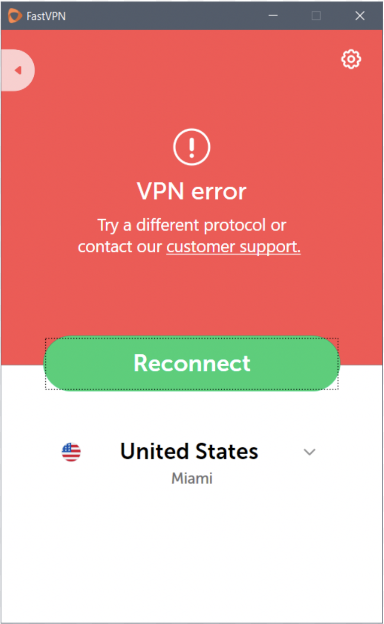 Unable to connect to the Internet via your FastVPN: How to fix VPN error -  FastVPN 