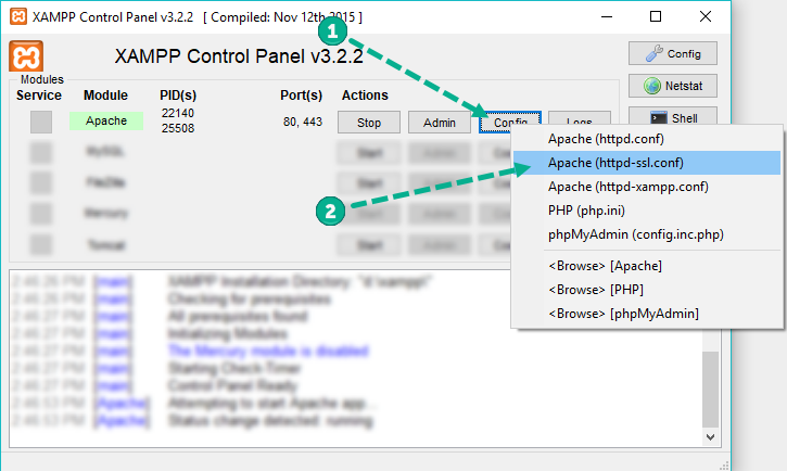 xampp install ssl test certificate