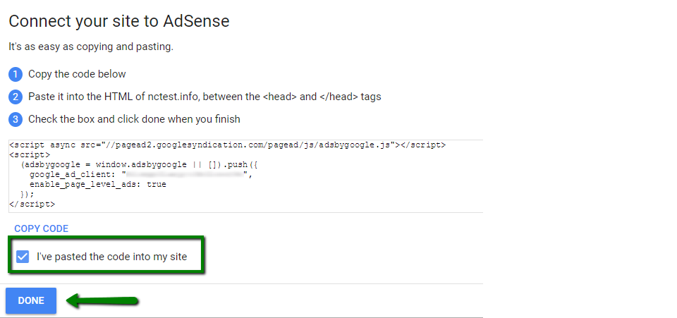 Adding adsense deals code to wordpress