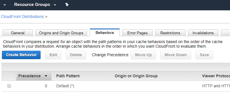 The amazon cloudfront distribution. Amazon cloudfront Error.