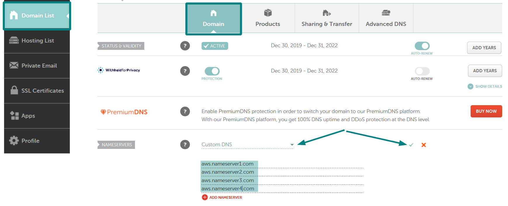 web services - Can't redirect Route 53 registered domain to