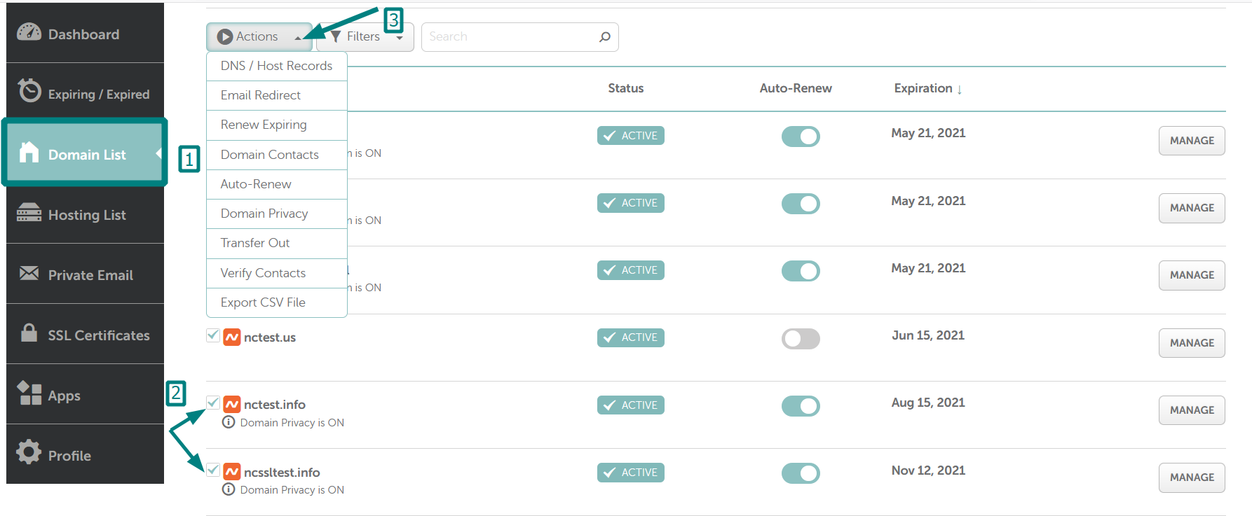 Features in the Namecheap Account Panel - Domains - Namecheap.com