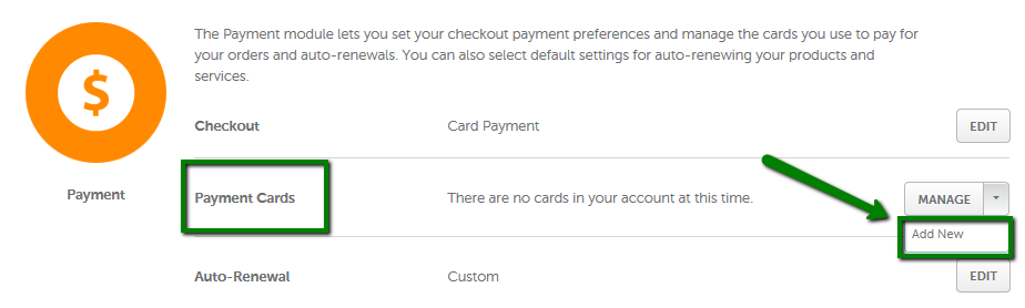 How to add a card to my account - Checkout & Billing - Namecheap.com