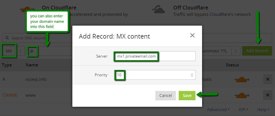 How To Set Up Dns Records For Namecheap Email Service With Cloudflare Cpanel And Private Email Email Service Namecheap Com