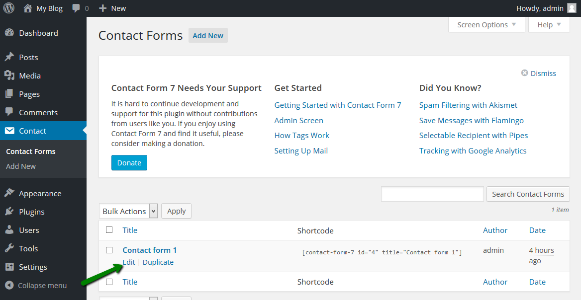 Serial Number for Contact Form 7 – WordPress plugin