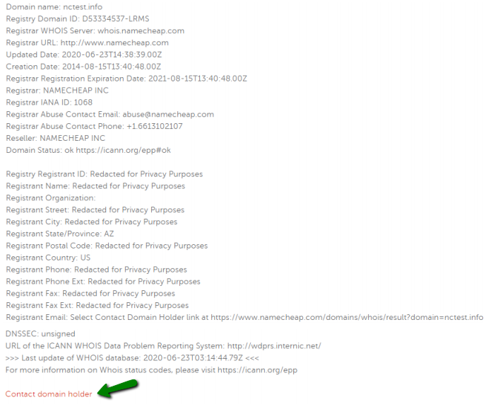 Domain whois State / Country not private - Registrar - Cloudflare