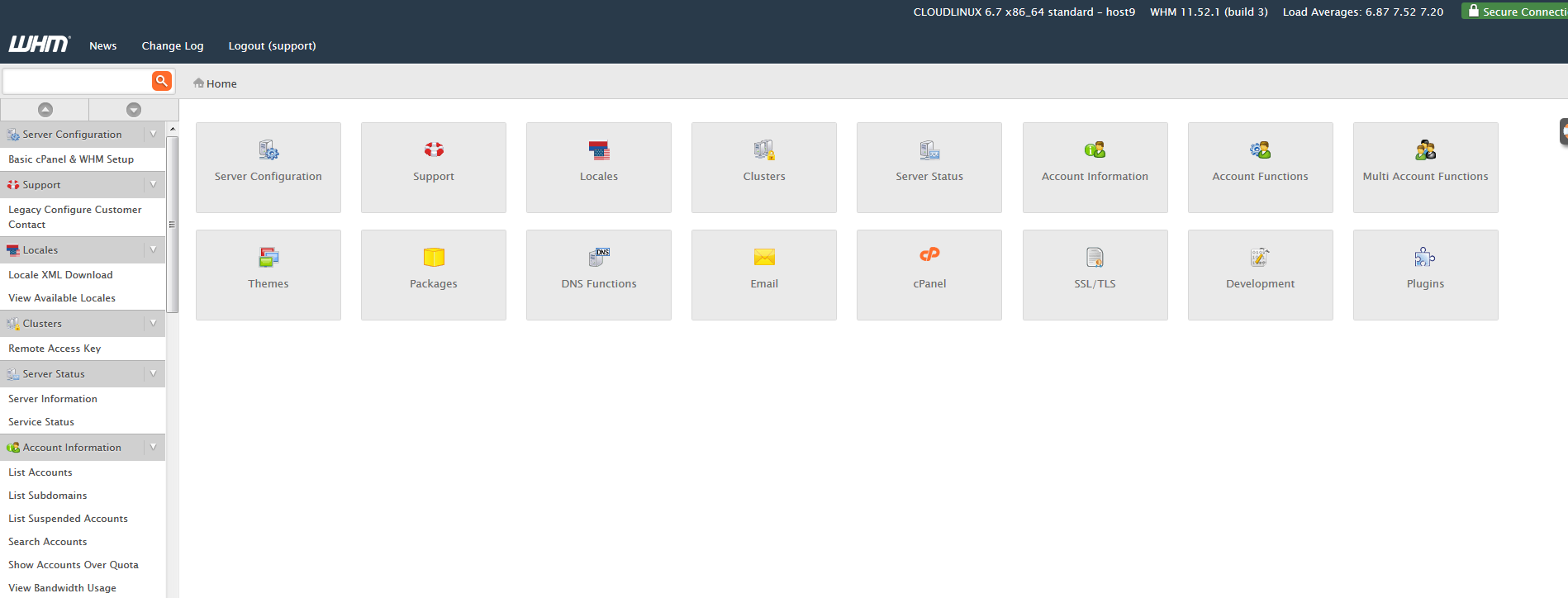 cpanel with whm control panel