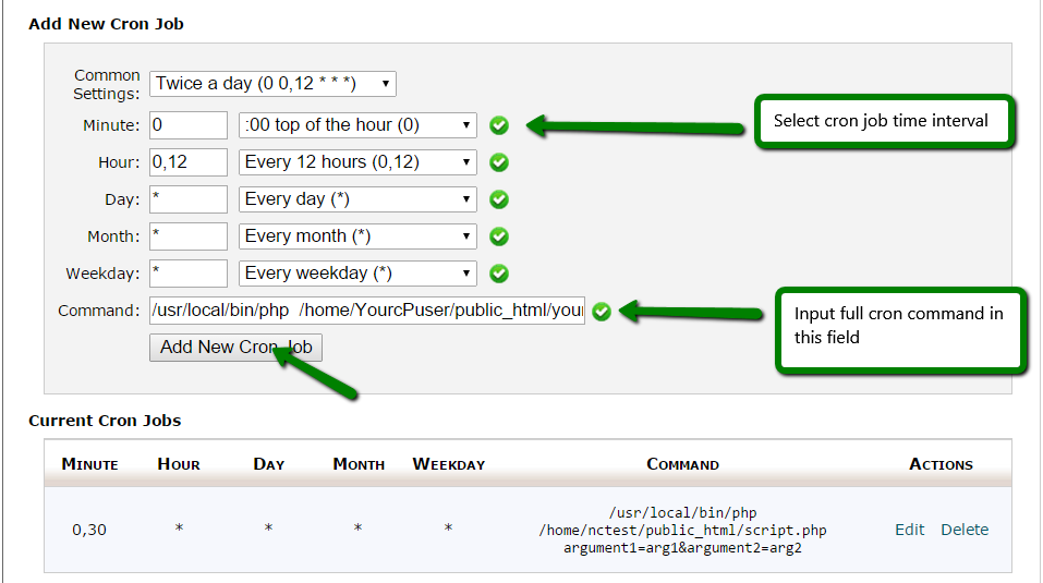 Knowledgebase • How to run scripts via cron jobs (cPanel