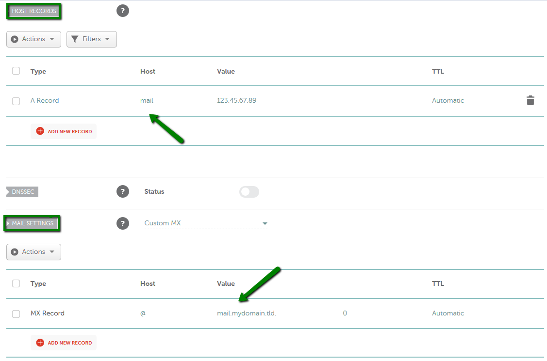 MX запись. DNS MX. Как выглядит MX запись. Namecheap host settings.