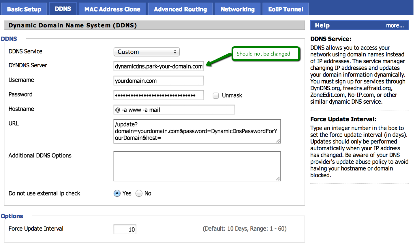 Ddns hostname