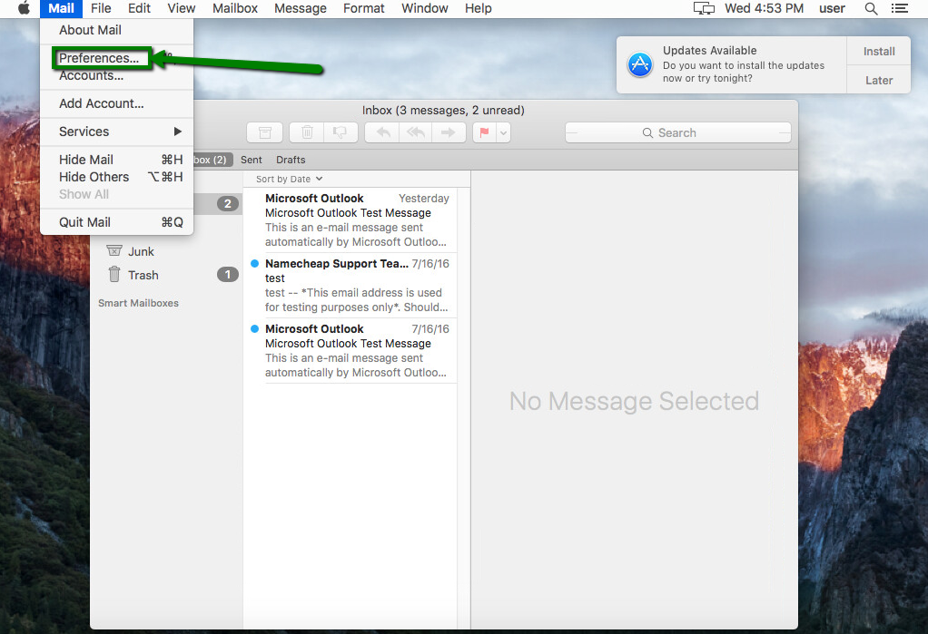 change outlook check for email frequency on mac
