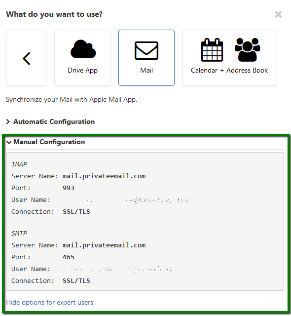 imap settings for mac mail