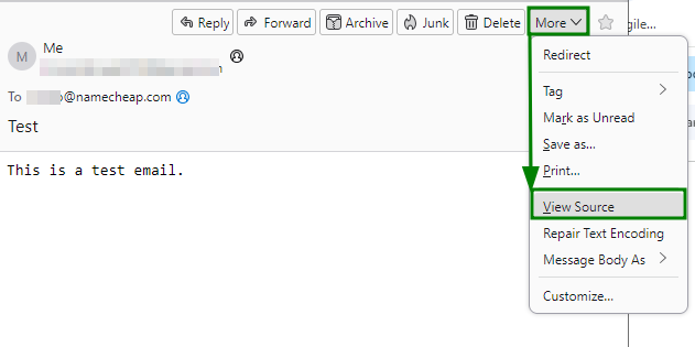 Header Source Email How to get email headers - Hosting - Namecheap.com