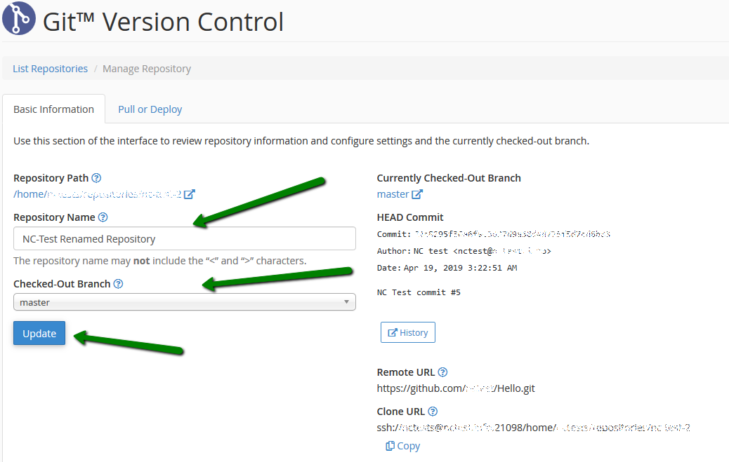 Git remote update