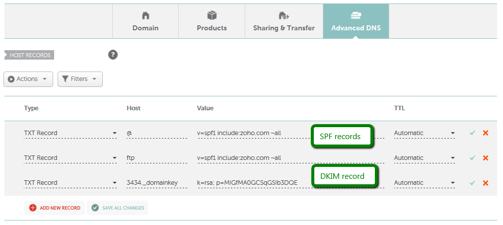 Where Lightning wing How do I add TXT/SPF/DKIM/DMARC records for my domain? - Domains -  Namecheap.com
