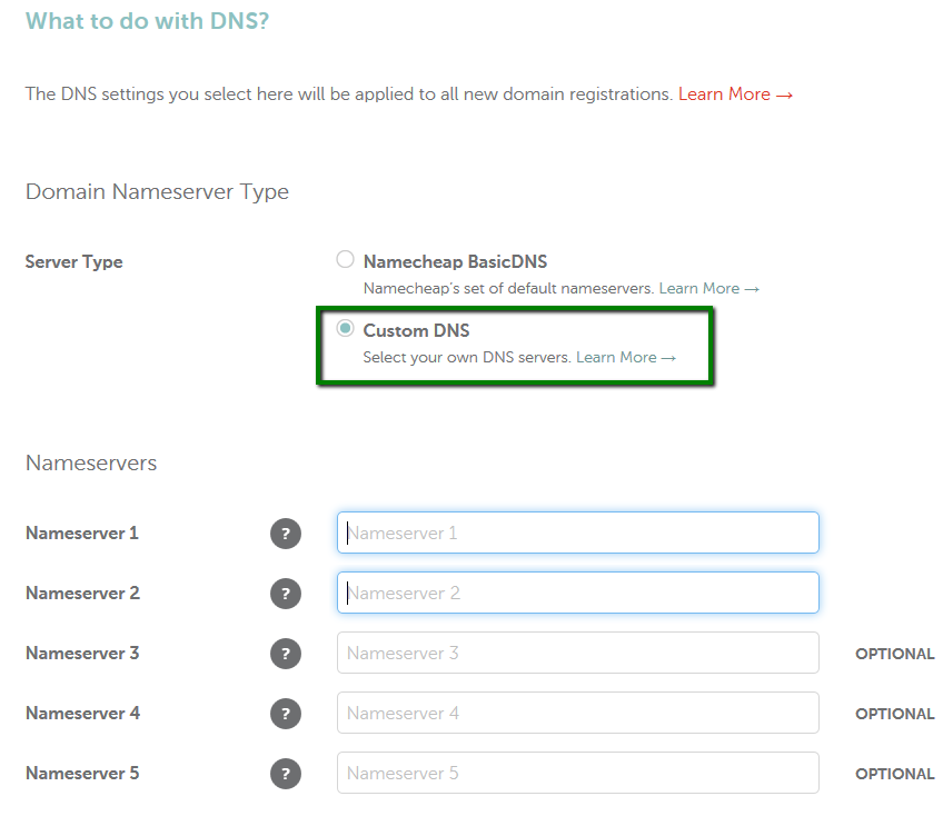 How to up default domain and email - Domains -