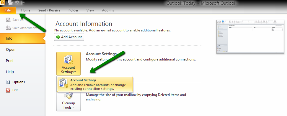 cant change account name microsoft outlook