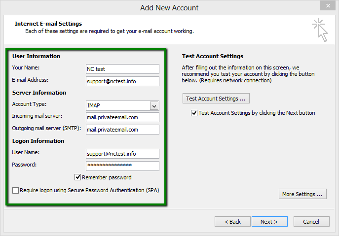 incoming mail server for outlook 2007