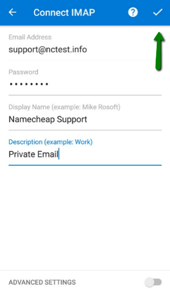 Private Email Account Setup In Outlook For Android Email Service Namecheap Com