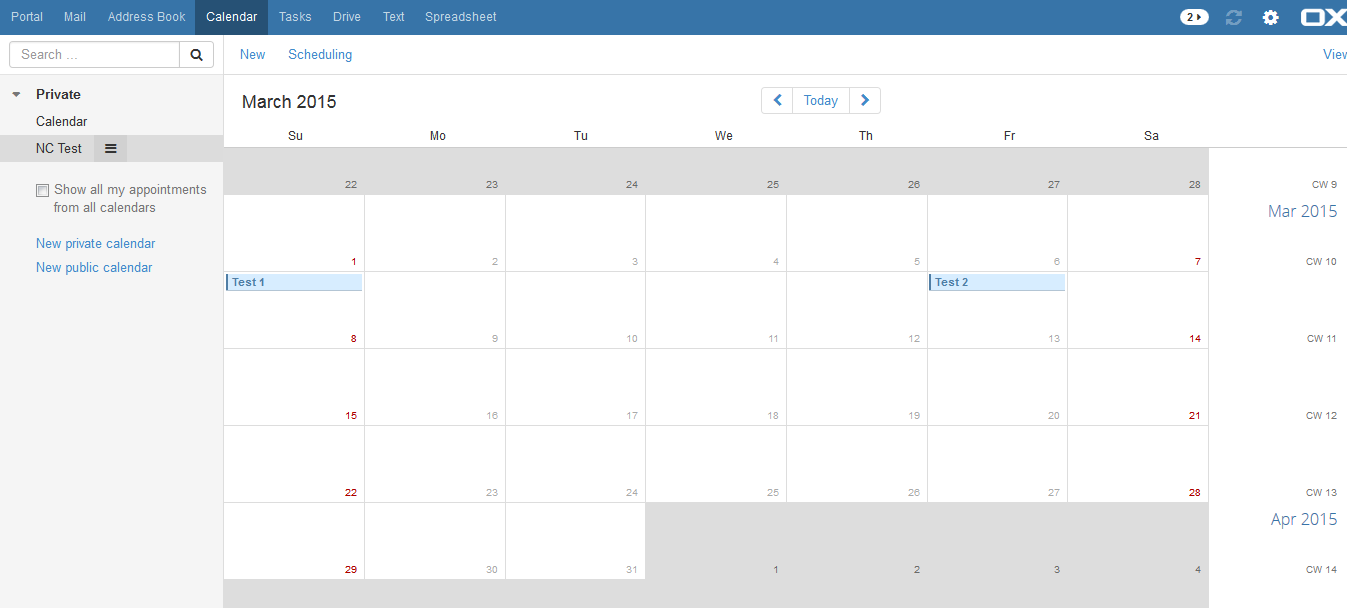How to configure Calendar in Thunderbird Email service