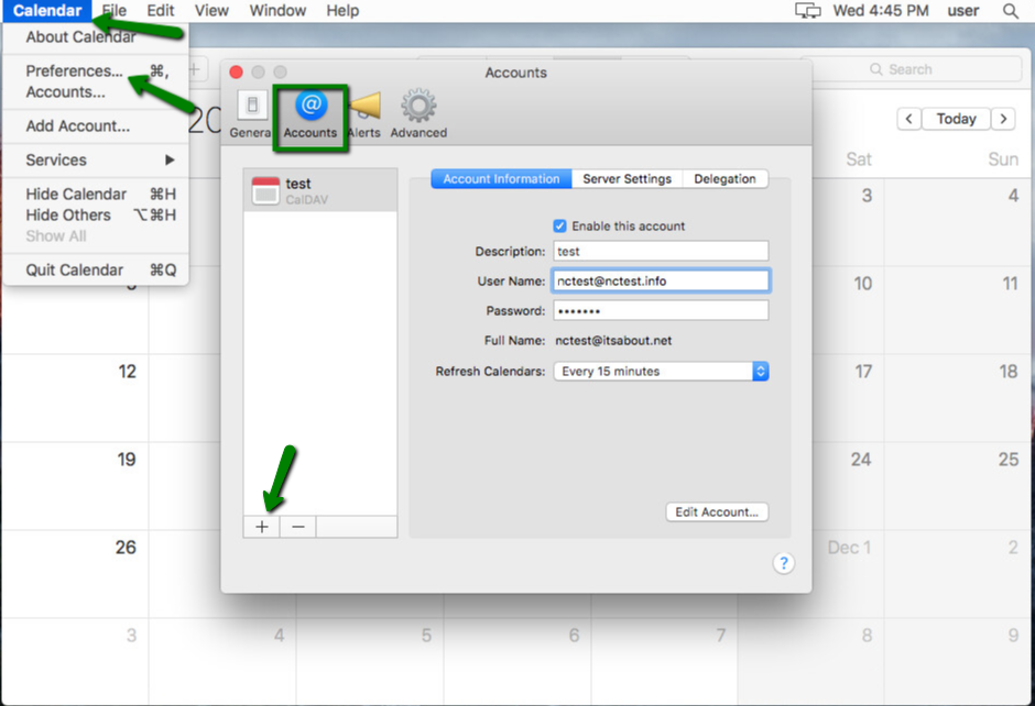 caldav synchronizer and mac mail server