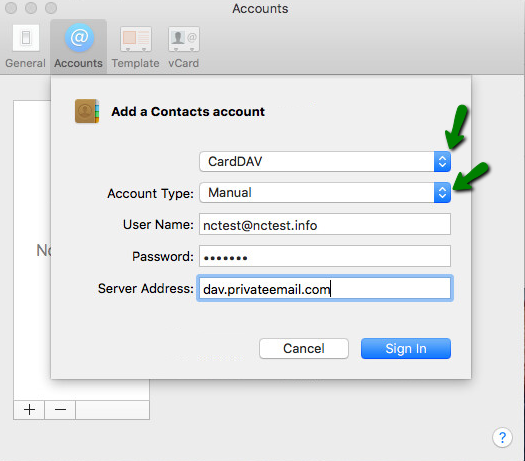 caldav synchronizer and mac mail server