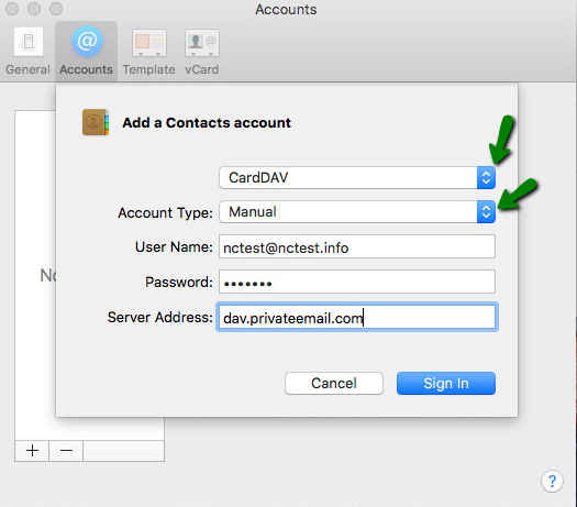 apple mac server caldav advanced