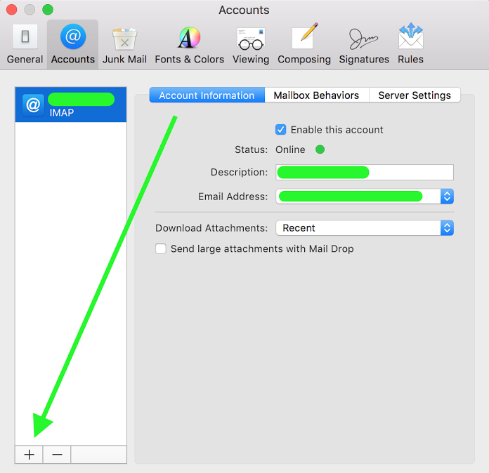 tls mac mail settings