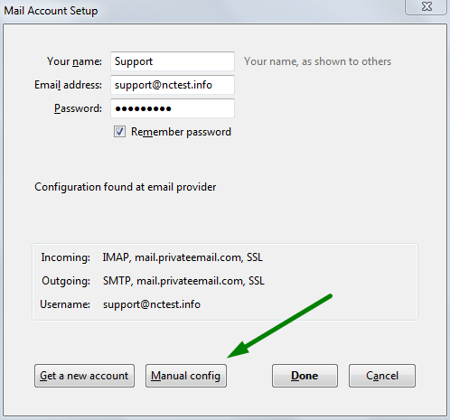 setting up mozilla thunderbird email