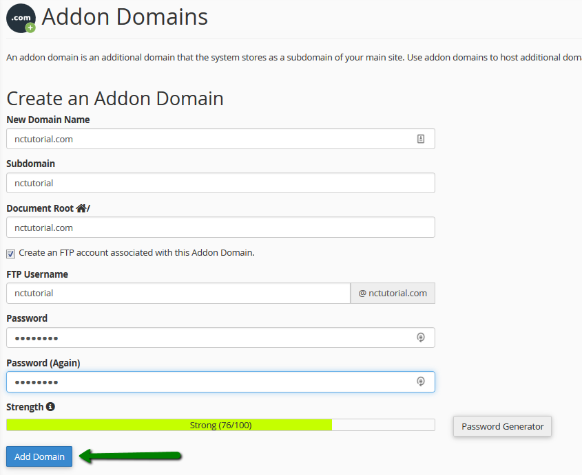 how do addons domain work