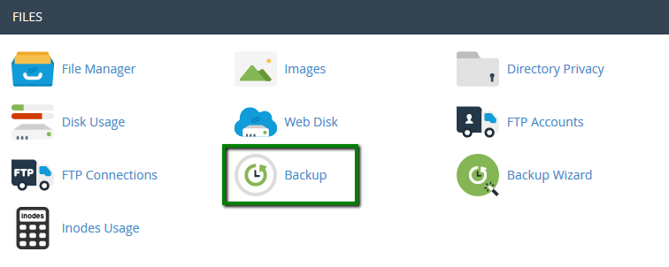 cpanel download site backup