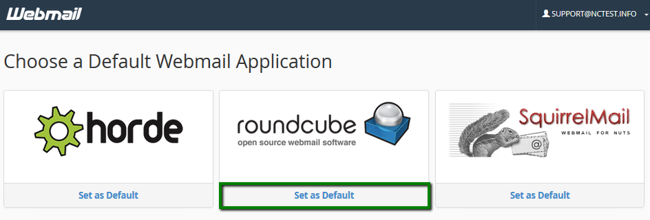 webmail horde roundcube squirrelmail