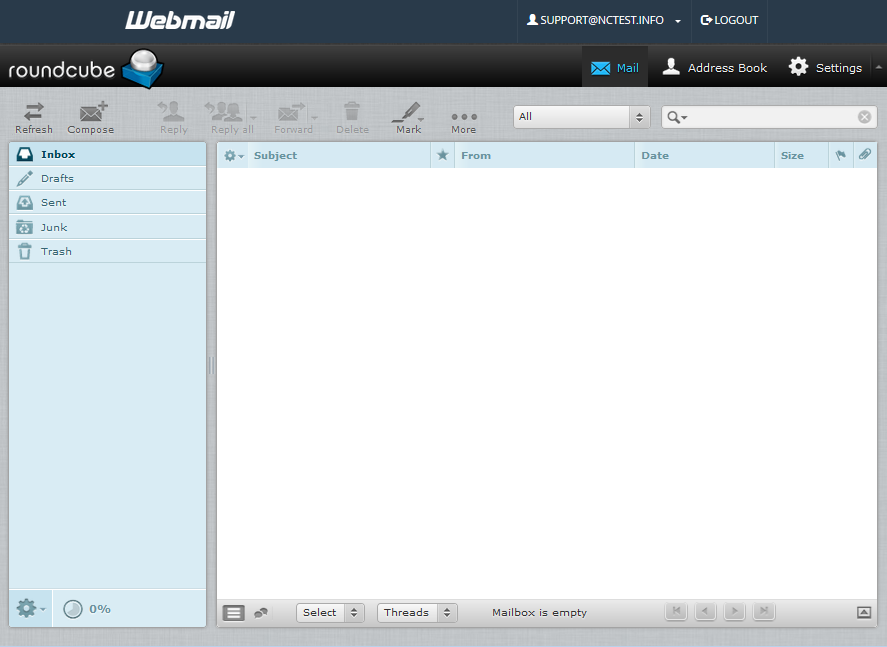 Roundcube Webmail Screenshot